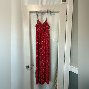 Madewell Red Floral Maxi Dress